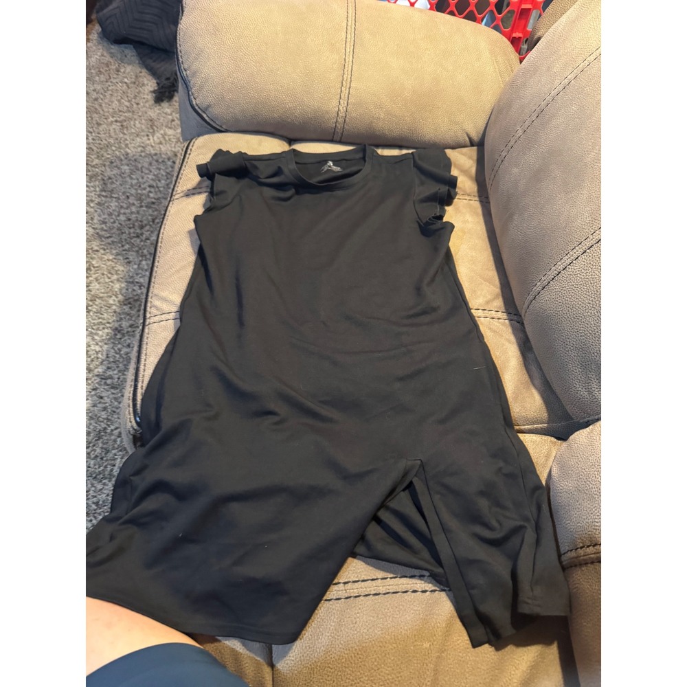 Jack Smith Womens Black Flutter Sleeve Athletic Golf Tennis Mini Dress Medium